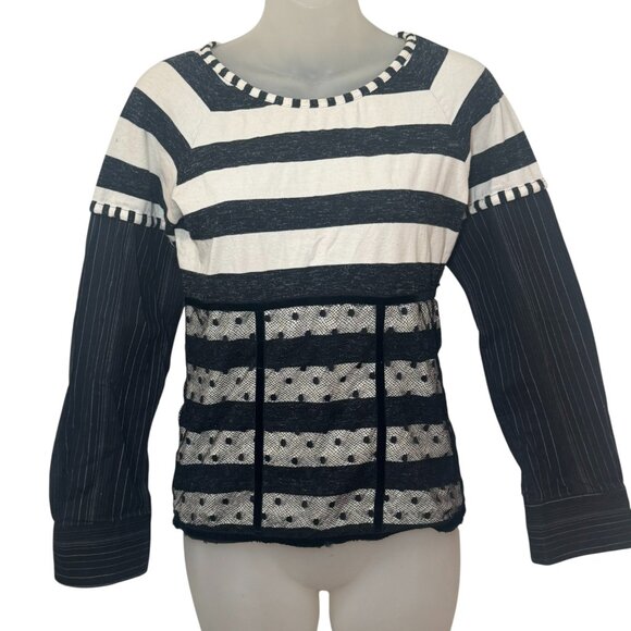 DAVID POND New Zealand Designer Edgy Longe Sleeve Top Fits US Small S - Picture 2 of 9